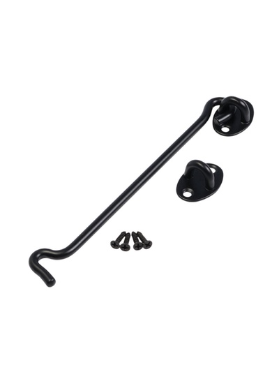 Крючок ветровой LOCKLAND KV001, L=200 мм, нержавеющая сталь, черный, 2 шт.