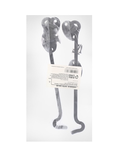 Крючок ветровой LOCKLAND KV001, L=200 мм, нержавеющая сталь, черный, 2 шт.