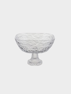 Фруктовница, 20.4×14 см, на ножке, стекло, прозрачная