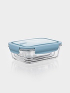 Набор контейнеров, 3 шт.: 410/690/1040 мл, стекло, прозрачный, синяя крышка - фото 809323505