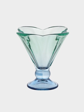 Креманка «Летний день», 12.3×11.5 см, стекло, зелёная, синяя