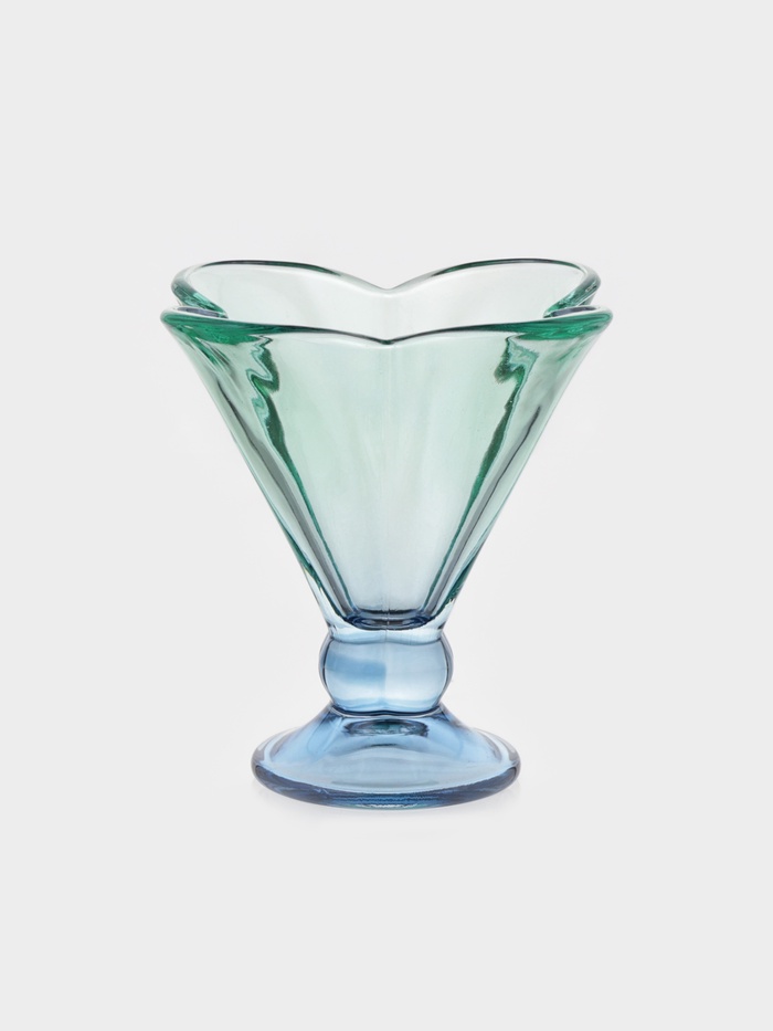 Креманка «Летний день», 12.3×11.5 см, стекло, зелёная, синяя - Фото 1