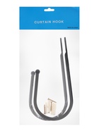 Держатель для штор «ТУНДРА» KS011, однорожковый, черный, 2 шт. - фото 60174071