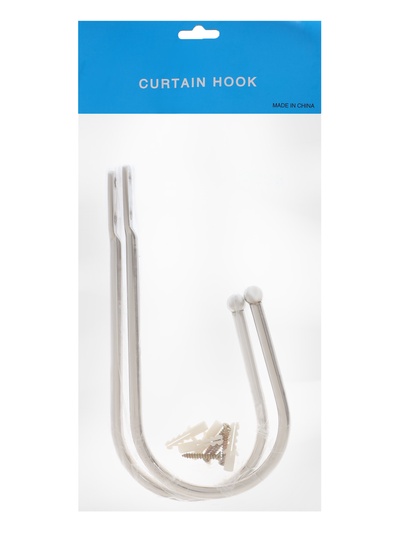 Держатель для штор «ТУНДРА» KS011, однорожковый, цвет хром, 2 шт.