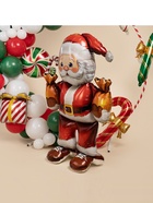 Воздушный шар фольгированный 43" «Дед мороз с подарками», под воздух - фото 60064877