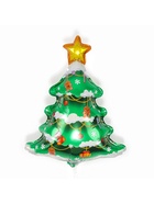 Воздушные шары фольгированные 17" «Новогодняя елочка», 5 шт., для палочек - фото 119110563