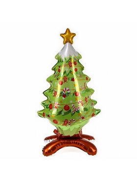 Воздушный шар фольгированный 47" «Новогодняя елочка», под воздух