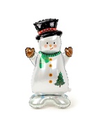 Воздушный шар фольгированный 47" «Снеговик в цилиндре», под воздух - фото 119110573