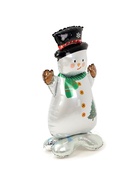 Воздушный шар фольгированный 47" «Снеговик в цилиндре», под воздух - фото 119110574