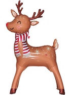 Воздушный шар фольгированный 46" «Новогодний олень», под воздух 10947093