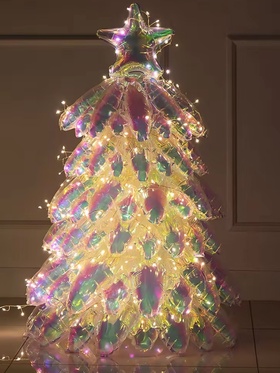 Воздушный шар фольгированный 39" «Новогодняя ёлка», под воздух