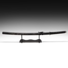 УЦЕНКА Сувенирное оружие «Катана на подставке», чёрные ножны с резным драконом, рукоять микс 100 см 4 - Фото 2