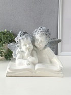 УЦЕНКА Фигура «Два ангела с книгой» 23×28×19 см, антик 10956445