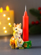 УЦЕНКА Фигурка-подсвечник полистоун «Коняшка с банкнотами и подковой» d=2.3 см 5.3×4×6 см 10956447