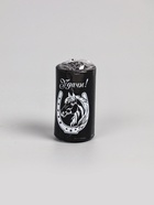 УЦЕНКА Свеча цилиндр 50×100 мм «Символ года. Конь в подкове», чёрная, с накаткой 10956449