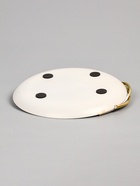 УЦЕНКА Блюдо сервировочное круглое «Белые каллы» белое с золотом. нержавеющая сталь 21×21.5×4 см 1 10956452