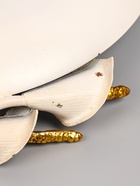 УЦЕНКА Блюдо сервировочное круглое «Белые каллы» белое с золотом. нержавеющая сталь 21×21.5×4 см 1 10956452