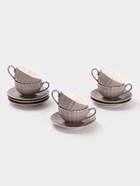 УЦЕНКА Чайный сервиз "Вивьен" 6 чашек 200 мл, 6 блюдец d-15 см, цвет серый - Фото 2