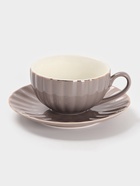 УЦЕНКА Чайный сервиз "Вивьен" 6 чашек 200 мл, 6 блюдец d-15 см, цвет серый - Фото 3