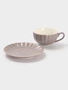 УЦЕНКА Чайный сервиз "Вивьен" 6 чашек 200 мл, 6 блюдец d-15 см, цвет серый - Фото 4