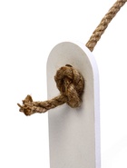 УЦЕНКА Кашпо деревянное 25.5×15×30 см «Аром», ручка канат, белое - Фото 3