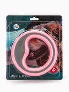 Рулетка - поводок для собак, лента 3 м, розовая/серая - фото 809310856