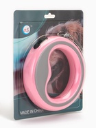 Рулетка - поводок для собак, лента 3 м, розовый/серый - Фото 8