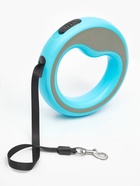 Рулетка - поводок для собак, лента 3 м, розовая/голубая - фото 809310858