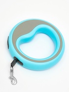 Рулетка - поводок для собак, лента 3 м, розовая/голубая - фото 809310861