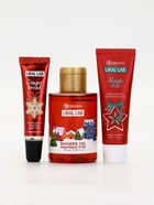 Подарочный набор новогодний: гель для душа, крем для рук, бальзам для губ, маска для сна, URAL LAB - фото 119110594