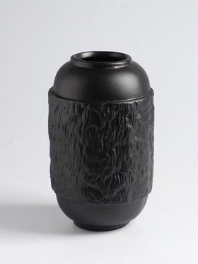 Ваза «Дульчи», 19.5×11 см, керамика, чёрная