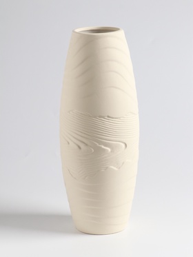 Ваза «Бего», классик, 27×9 см, керамика, бежевая