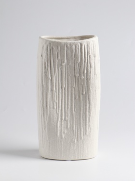 Ваза «Кристилис», 24.5×12 см, керамика, белая