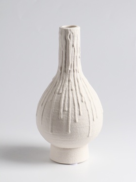 Ваза «Кристилис», 22×10.5 см, керамика, белая