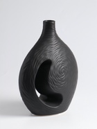 Ваза «Невада», 23×16.5 см, керамика, чёрная - фото 60174180