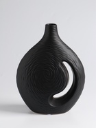 Ваза «Невада», 23×16.5 см, керамика, чёрная - фото 60174182