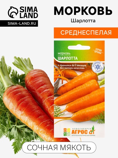 Семена Морковь «Шарлотта», 1 г, «Агросс»