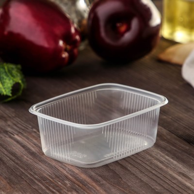 Набор одноразовых контейнеров, 200 мл, 10,8×8,2×4 см, 100 шт, цвет прозрачный