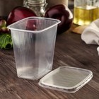 Контейнер одноразовый с крышкой, пластик, набор 10 шт., 500 мл, 10.8×8.2×9.2 см, прозрачный - Фото 2