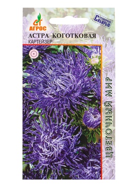 Семена Астра «Коготковая Картейзер», 0.3 г, «Агросс» (комплект 4 шт)