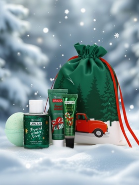 Новогодний подарочный набор косметики в мешке, зимний лес, URAL LAB
