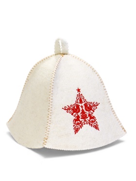 Шапка для бани и сауны «Звезда», полушерсть