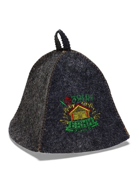 Шапка для бани и сауны «Хозяин бани», полушерсть