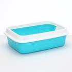 УЦЕНКА Туалет с бортом и сеткой, 45×34×15 см, белый/бирюзовый - Фото 3