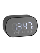 Часы-будильник электронные, колонка, USB, Bluetooth, карта памяти, чёрный - Фото 3