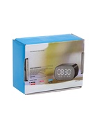 Часы-будильник электронные, колонка, USB, Bluetooth, карта памяти, чёрный - Фото 8