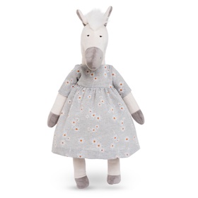 Мягкая игрушка «Лошадка Любава», в сером платье, 30 см