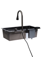 УЦЕНКА Кухонная мойка ZEIN M02, S=3.0 и 0.7мм, смеситель, корзины, разделочная доска, сифон, графит - фото 14982982