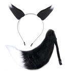 УЦЕНКА Карнавальный набор «Лиса аниме» цвет чёрный, 2 предмета: хвост, ушки 10956661