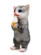 Садовая фигура 19 х 11 х 7 см "Котенок с пироженкой" - фото 60065101